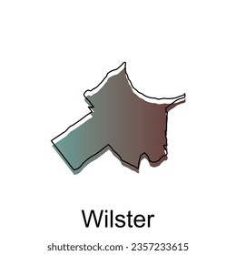 High detailed vector map of Wilster modern outline, Logo Vector Design. Abstract, designs concept, logo, logotype element for template.