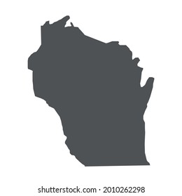 High detailed vector map. Wisconsin USA state