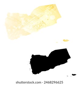 Mapa de Vector detallado. Yemen.