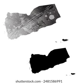 High detailed vector map. Yemen.