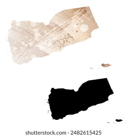 Mapa de Vector detallado. Yemen.