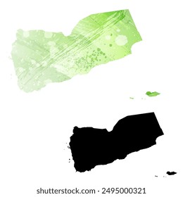 High detailed vector map. Yemen.