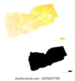 High detailed vector map. Yemen.