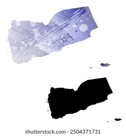 Alto mapa de Vector detallado. Yemen.