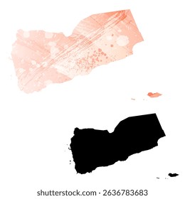High detailed vector map. Yemen.