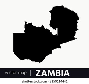 High Detailed Vector Map - Zambia