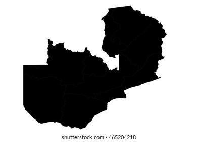 High detailed vector map zambia