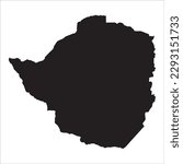 High detailed vector map. Zimbabwe. New Map 2023