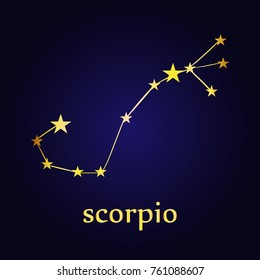 High Detailed Vector Scorpio Zodiac Constellations. Web element. Vector illustration eps 10.