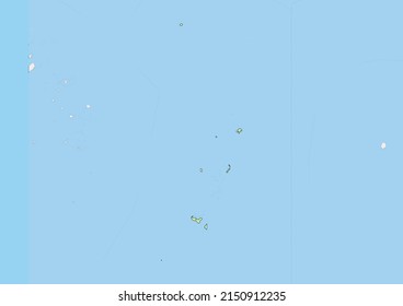 High detailed vector Tonga physical map, topographic map of Tonga on white with rivers, lakes and neighbouring countries. Vector map suitable for large prints and editing.