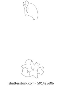 High detailed White vector map – Antigua and Barbuda