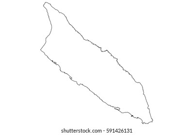 Aruba Outline Map Detailed Isolated Vector Stock Vector (Royalty Free ...