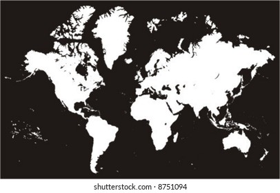 High detailed world map