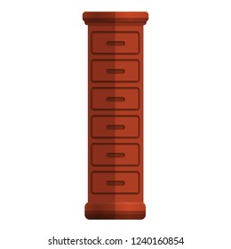 High drawer icon. Cartoon of high drawer vector icon for web design isolated on white background