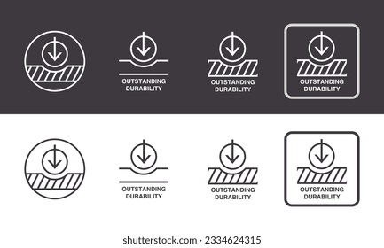 High durability icon. Outstanding strength and durability symbol. Resilience and Robustness Logo. Vector illustrator.