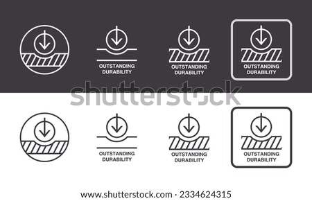 High durability icon. Outstanding strength and durability symbol. Resilience and Robustness Logo. Vector illustrator.
