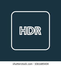 High dynamic range icon line symbol. Premium quality isolated hdr element in trendy style.