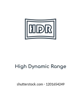 High Dynamic Range Imaging concept line icon. Linear High Dynamic Range Imaging concept outline symbol design. This simple element illustration can be used for web and mobile UI/UX.
