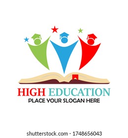 High education logo design template illustration