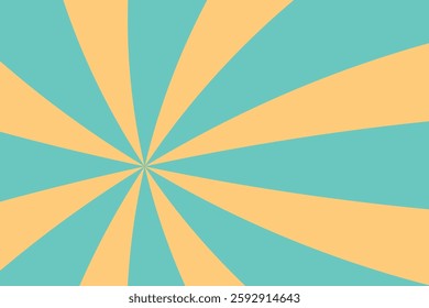 High energy retro starburst pattern with bright turquoise and yellow hues. Ideal for posters, advertising, digital graphics, and vintage-style projects.