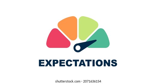 High expectations scale simple illustration