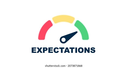 High expectations scale simple illustration