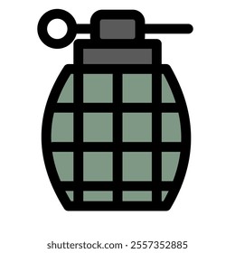 High explosive grenade symbol - Military icon.