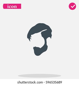 High fade side swept fringe hair style for men icon.
