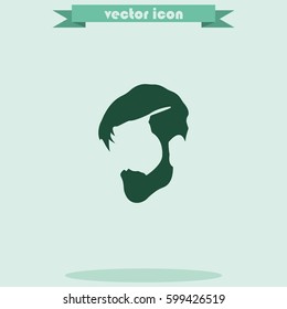 High fade side swept fringe hair style for men icon.
