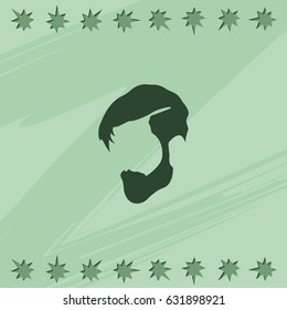 High fade side swept fringe hair style for men icon.
