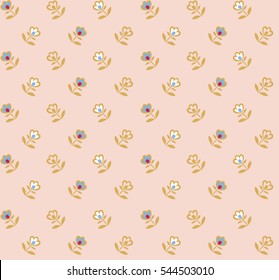 High fashion trendy vector pattern. The elegant flower seamless print for women clothes.