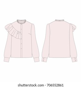 high fashion women blouse vector