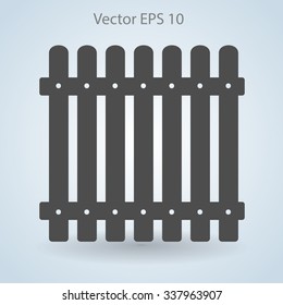 high fence vector illustration