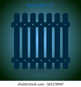 high fence vector illustration