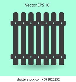 high fence vector illustration