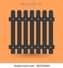 high fence vector illustration