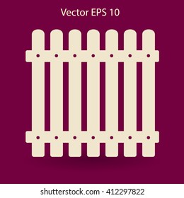 high fence vector illustration
