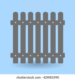 high fence vector illustration