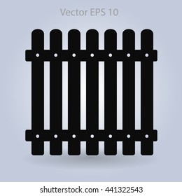 high fence vector illustration