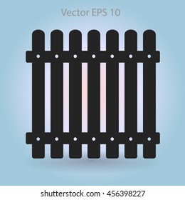 high fence vector illustration