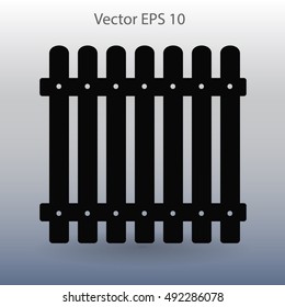 high fence vector illustration