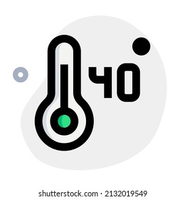 high fever temperature of 40 degree Celsius layout