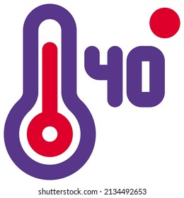 high fever temperature of 40 degree Celsius layout