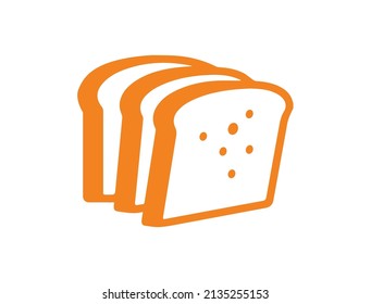 high fiber bread icon, logo vector illustration