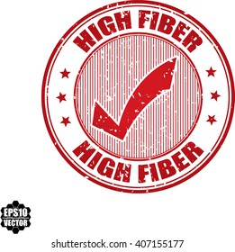 High fiber grunge stamp.Vector