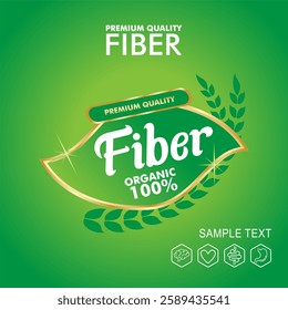 high fiber icon badge logo label food for healthy,weight loss,diet product or product information