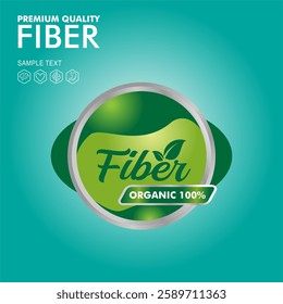 high fiber icon badge logo label food for healthy,weight loss,diet product or product information