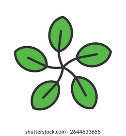 Fibra alta, ícone em design de linha verde. Alta fibra, fibra, digestão, saudável, saúde intestinal, nutrição, alimentos no vetor de fundo branco. Ícone de traçado editável de fibra alta