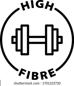 High Fibre Protein Outline Icon