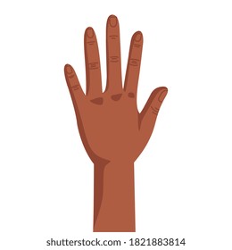 high five black hand design, people multiethnic race and multicultural theme Vector illustration
